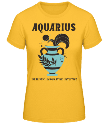 Aquarius - T-shirt standard Femme - Jaune doré - Devant