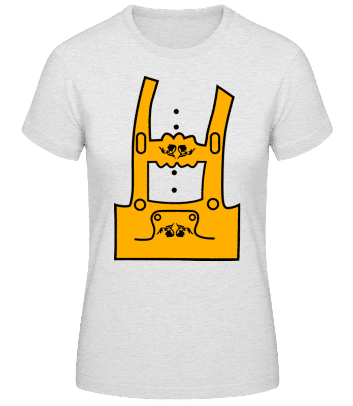 Vorschau: Lederhosen - Frauen T-Shirt B&C - Grau meliert - Vorne