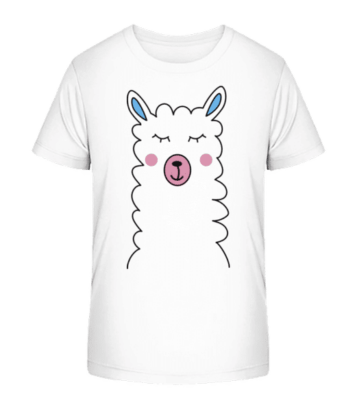 Aperçu: Lama Mignon - T-shirt bio Enfant Stanley Stella 2.0 - Blanc - Devant
