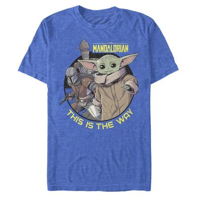 Star Wars - The Mandalorian - Skupina Threes A Charm - Men's T-Shirt - Heather royal blue - Front