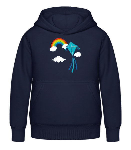 Aperçu: Dragon de vol - Sweat à capuche Enfant - Bleu marine - Devant