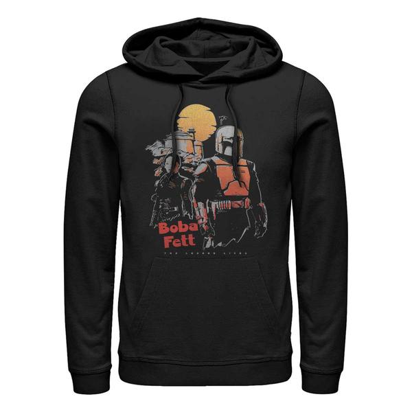 Aperçu: Star Wars - Book of Boba Fett - Boba Fett Sunset Boba - Unisex Sweat à capuche - Noir - Devant