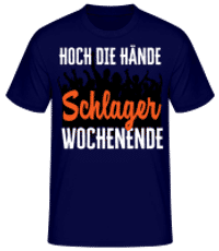 Schlager Wochenende - Männer Basic T-Shirt - Marine - Vorne