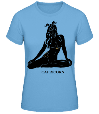Female Zodiac Sign Capricorn - T-shirt standard Femme - Bleu clair - Devant