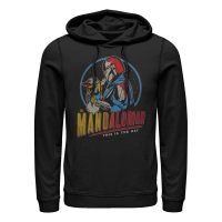 Star Wars - Mandalorian - Mandalorian & the Child Dark Rainbow - Unisex Mikiny s kapucí - Černá - Napřed