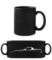 'Chevrolet Corvette C5' Silhouette · Schwarze Tasse