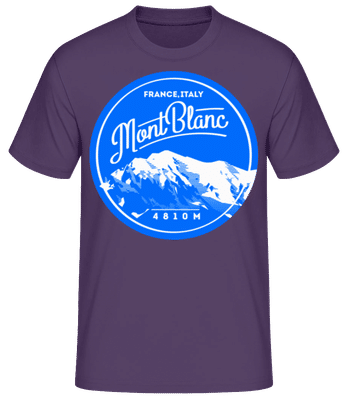 Mont Blanc Mountain - Männer T-Shirt B&C - Lila - Vorne