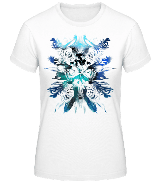 Aperçu: Plumes Et Papillons - T-shirt femme B&C - Blanc - Devant
