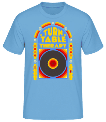 Turntable Therapy - Pánske basic tričko - Svetlo modrá - Predné