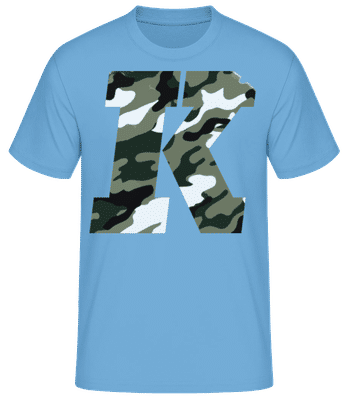 King Camouflage - Pánske basic tričko - Svetlo modrá - Predné