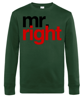 Mr. Right Logo - Pánská standardní mikina - Bottle green - Napřed