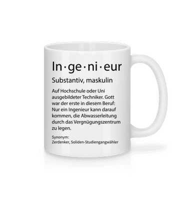 Ingenieur Quatsch Duden - Tasse - Weiß - Vorne