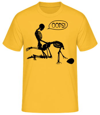 Squelette Sex - T-shirt homme B&C - Jaune doré - Devant