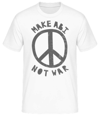 Make Abi Not War - Männer Basic T-Shirt - Weiß - Vorne