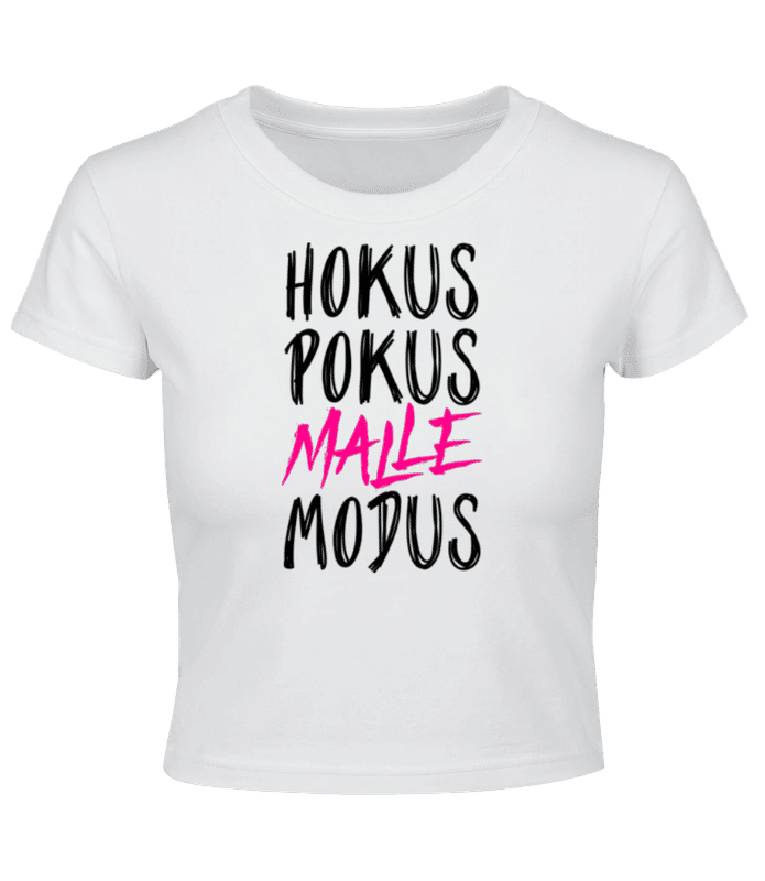 Vorschau: Hokus Pokus Malle Modus - Crop T-Shirt - Weiß - Vorne