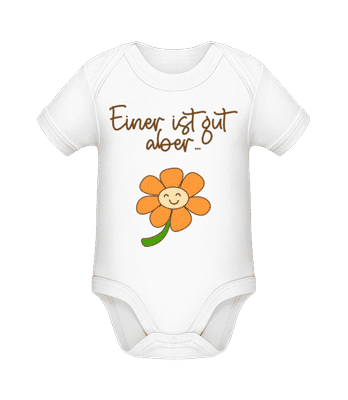 Einer Ist Gut Aber - Baby Bio Strampler - Weiß - Vorne