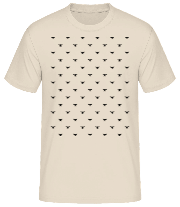 Vorschau: Überall Drohnen - Männer Basic T-Shirt - Creme - Vorne