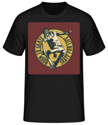 Born To Skate - Men's Basic T-Shirt - Black - Front