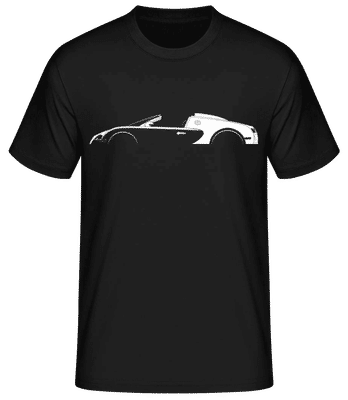 'Bugatti Veyron Grand Sport' Silhouette - Men's Basic T-Shirt - Black - Front