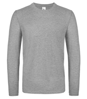 Men's B&C Longsleeve - Heather grey - Front