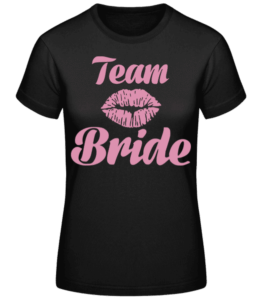 Aperçu: Team Bride Kiss - T-shirt standard Femme - Noir - Devant