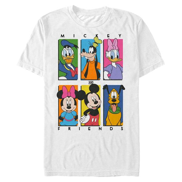 Aperçu: Disney - Mickey Mouse - Mickey & přátelé Six Up - Homme T-shirt - Blanc - Devant