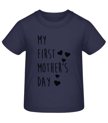 My First Mother's Day - T-shirt Bébé - Bleu marine - Devant