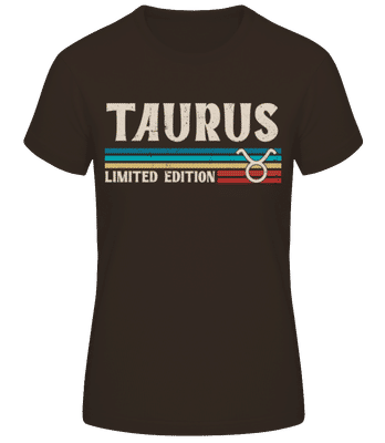 Sternzeichen Taurus Limited - Frauen Basic T-Shirt - Braun - Vorne