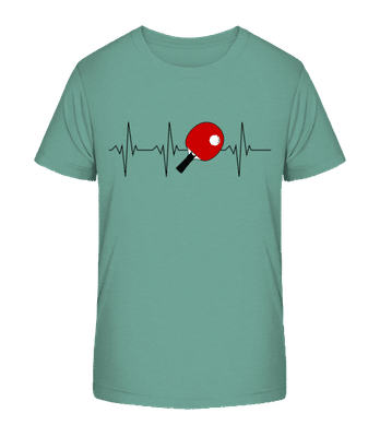 Stolný tenis Heartbeat - Detské bio tričko Stanley Stella 2.0 - Modrozelená - Predné