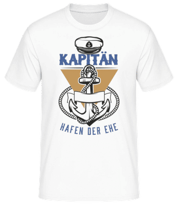JGA Kapitän - Männer Basic T-Shirt - Weiß - Vorne