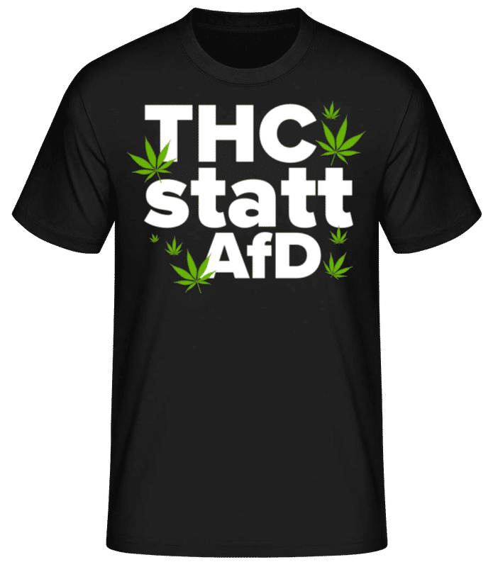 Náhľad: THC Statt AfD - Pánske basic tričko - Čierna - Predné