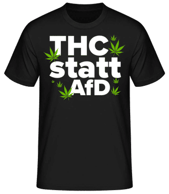 THC Statt AfD - Men's Basic T-Shirt - Black - Front