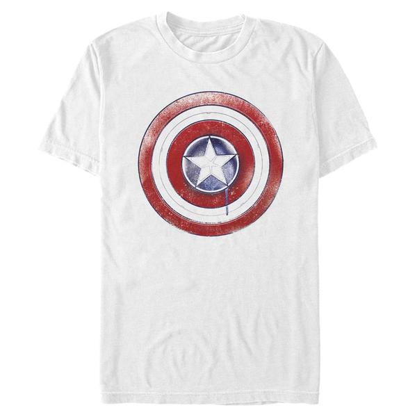 Aperçu: Marvel - Falcon et le soldat de l'hiver - Logo Paint Shield - Homme T-shirt - Blanc - Devant