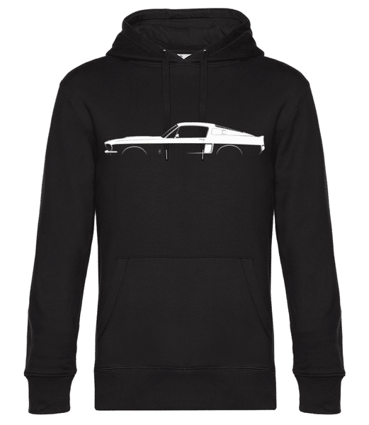 Aperçu: 'Ford Shelby GT500 (1967)' Silhouette - Sweat à capuche premium Unisexe - Noir - Devant