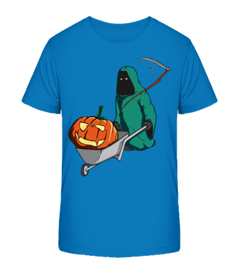Halloween Sensenmann - Kinder Bio T-Shirt Stanley Stella 2.0 - Royalblau - Vorne