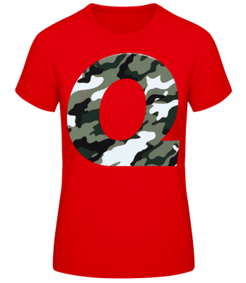 Queen Camouflage - Women's Basic T-Shirt - Red - Front