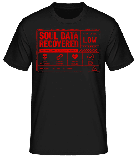 Vorschau: Soul Data Recovered - Männer T-Shirt B&C - Schwarz - Vorne