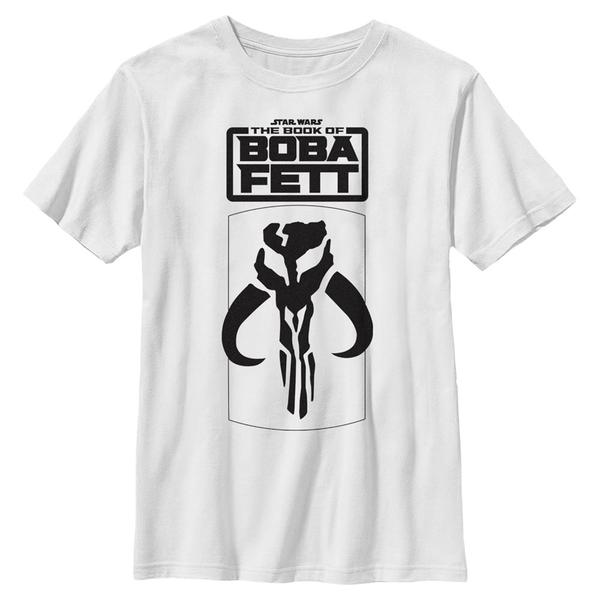 Aperçu: Star Wars - Book of Boba Fett - Logo Mandalorian Skull - Enfant T-shirt - Blanc - Devant