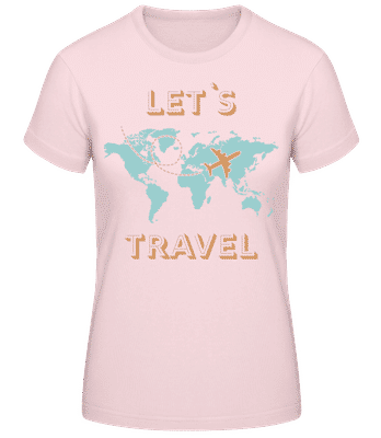 Let Us Travel - T-shirt standard Femme - Rose - Devant