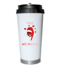 Frohe Wei(h)nachten - Thermobecher - Weiß - Vorne