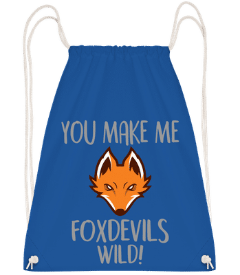 You Make Me FOXDEVILSWILD - Turnbeutel - Royalblau - Vorn