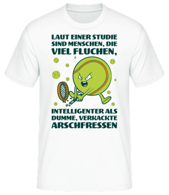 Menschen Die Fluchen Sind Intelligenter - Männer Basic T-Shirt - Weiß - Vorne