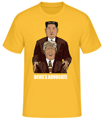 Devils Advocate - Männer Basic T-Shirt - Goldgelb - Vorne