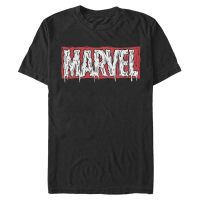 Marvel - Logo Melting - Pánské Tričko - Černá - Napřed
