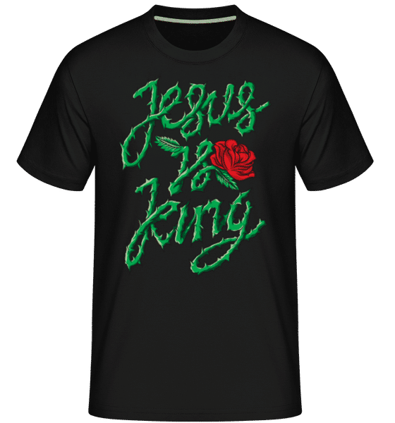 Aperçu: Jesus Is King -  T-Shirt Shirtinator homme - Noir - Devant