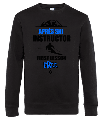 Apre`s Ski Instructor Mountain - Männer Standard Pullover - Schwarz - Vorne