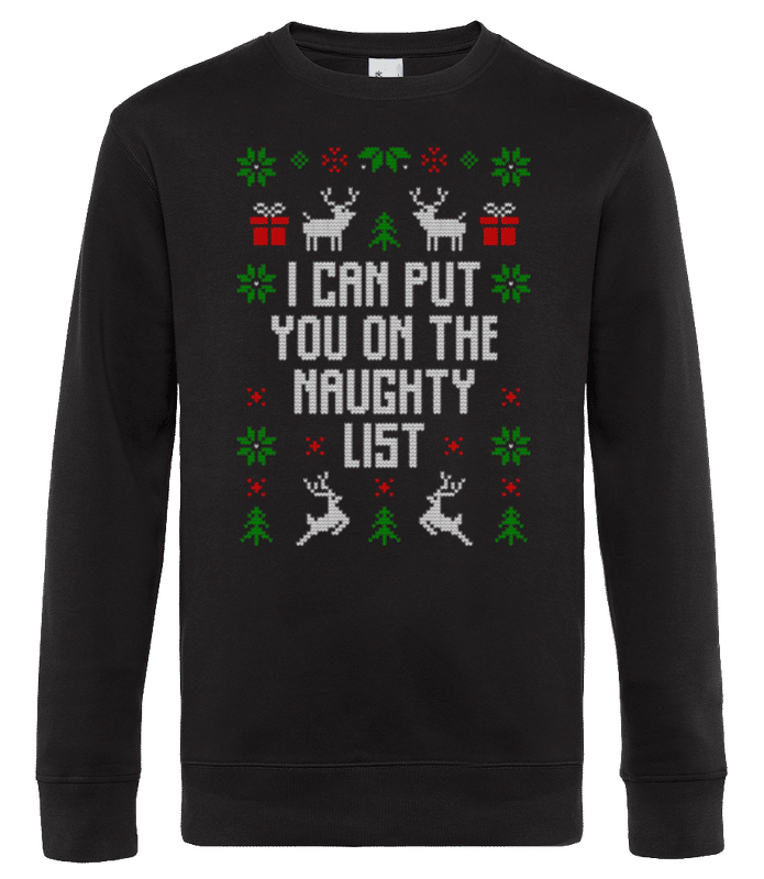 Aperçu: I Can Put You On The Naugthy List - Sweat-shirt standard pour homme - Noir - Devant