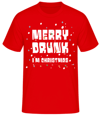 Merry Drunk - Men's Basic T-Shirt - Red - Front