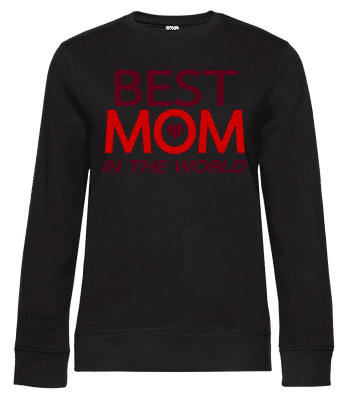 Best Mom In The World Red - Dámska štandardná mikina - Čierna - Predné