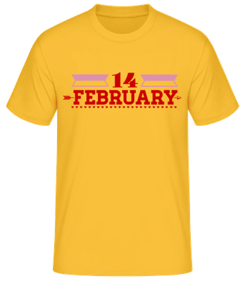 14 February Valentine - Men's B&C T-Shirt - Golden yellow - Front